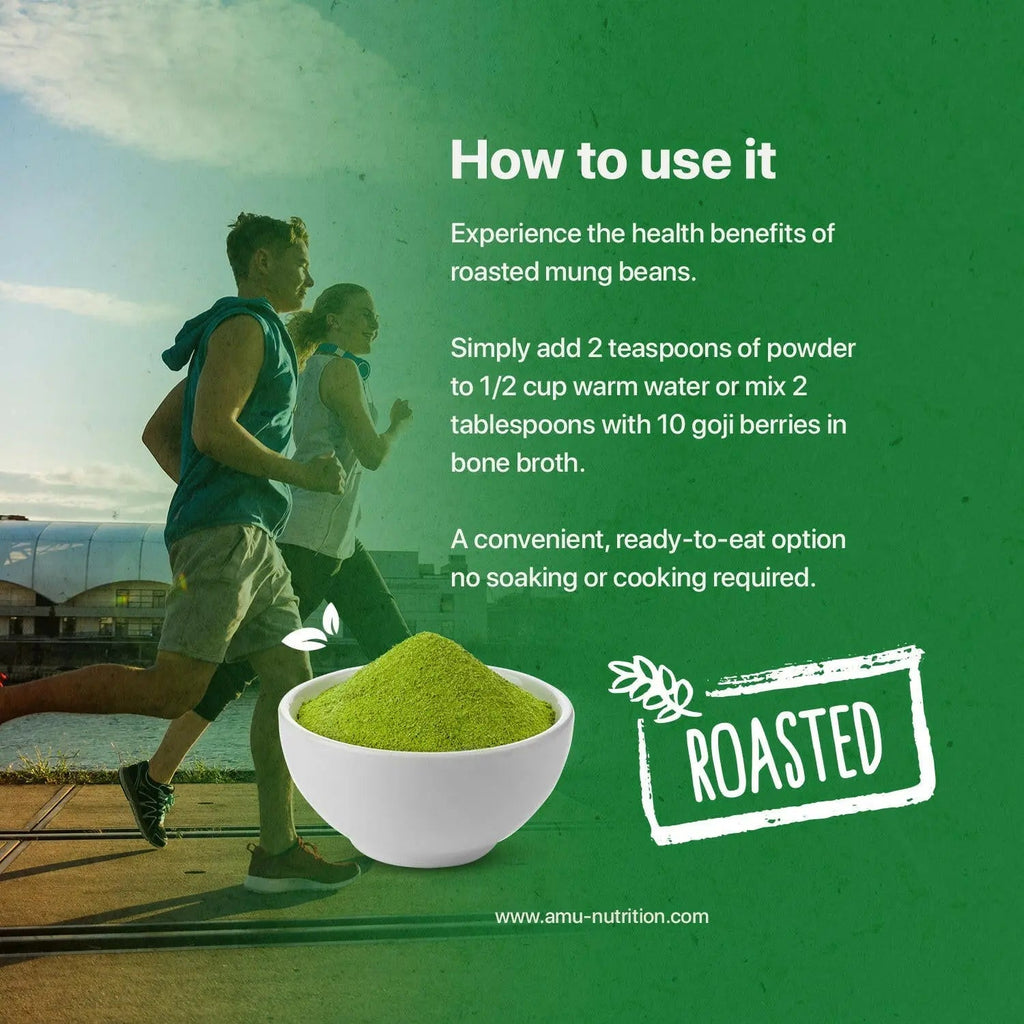 Roasted Mung Beans Powder – 198 g – Gluten-Free, Celiac-Friendly, Low-Calorie, Traditionally Used for Detox and Digestive Health