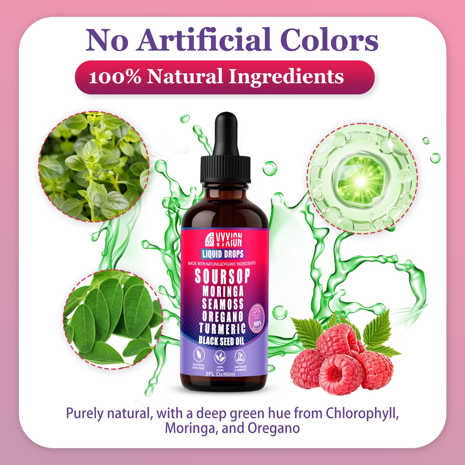 Vyxion Soursop Bitters Liquid Drops 10 in 1, Extracts for Overall Health-Enhancing | Vegan, Non-GMO