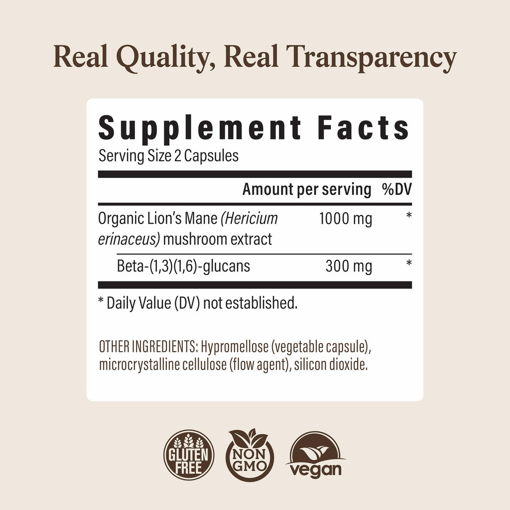 Real Mushrooms Lions Mane Capsules