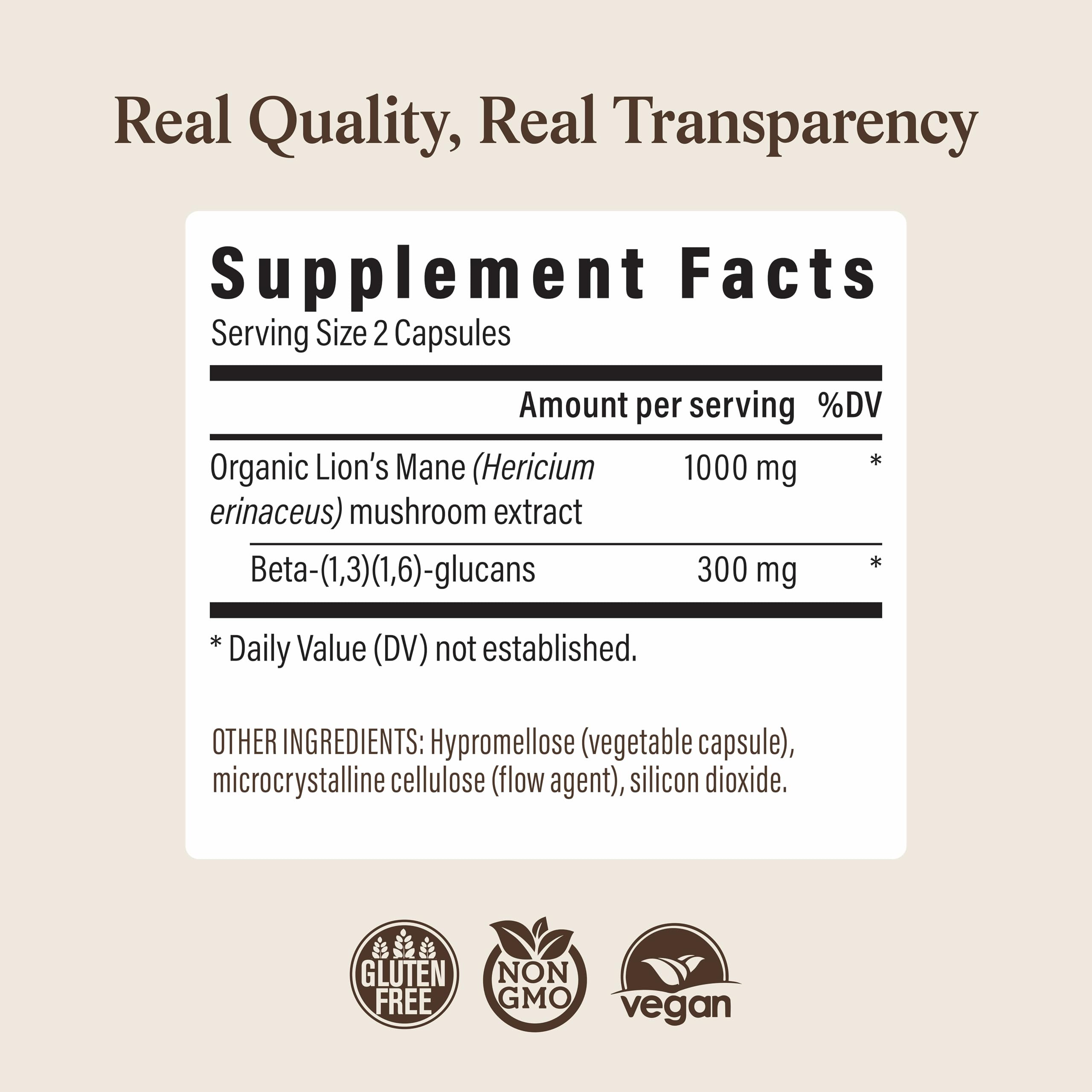 Real Mushrooms Lions Mane Capsules