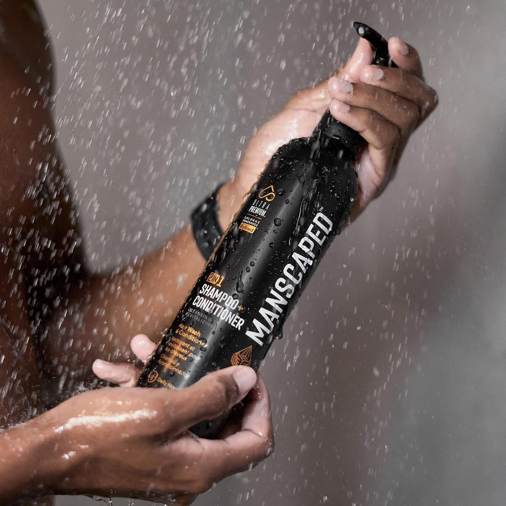 MANSCAPED 2-In-1 Shampoo & Conditioner Sea Kelp Coconut Water Aloe 16 Oz 2 Pack