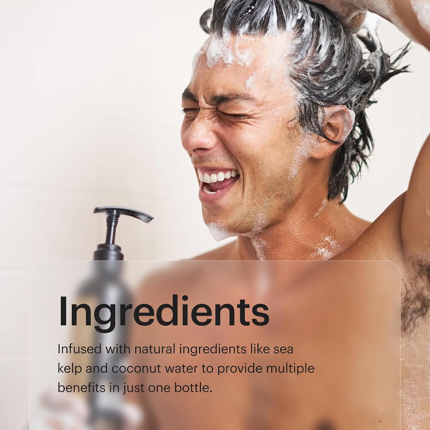 MANSCAPED 2-In-1 Shampoo & Conditioner Sea Kelp Coconut Water Aloe 16 Oz 2 Pack