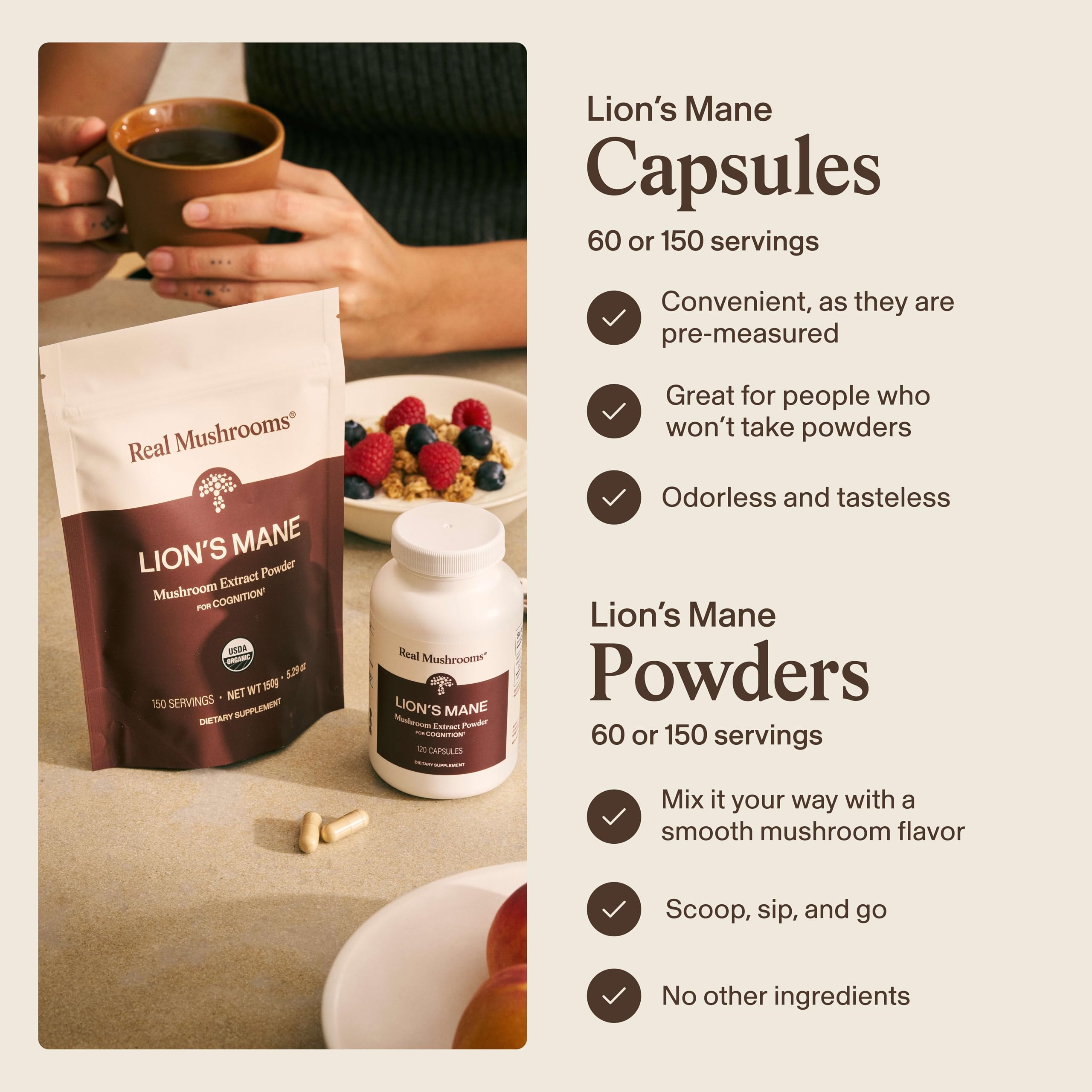 Real Mushrooms Lions Mane Capsules