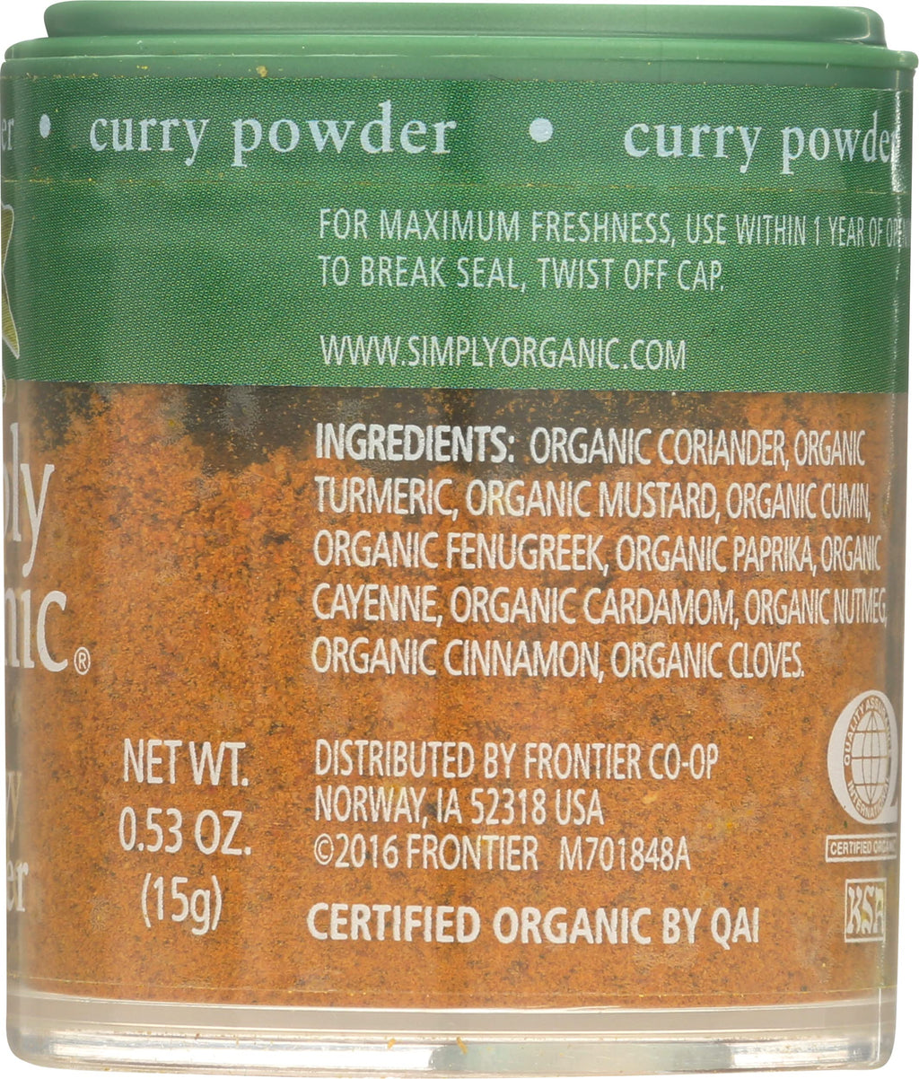 Simply Organic Curry Powder Certified Organic