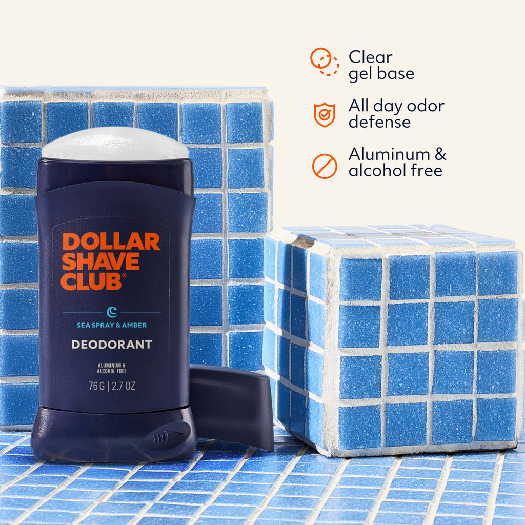 Dollar Shave Club Deodorant Sea Spray & Amber Scent Aluminum-Free 24-Hour Protection