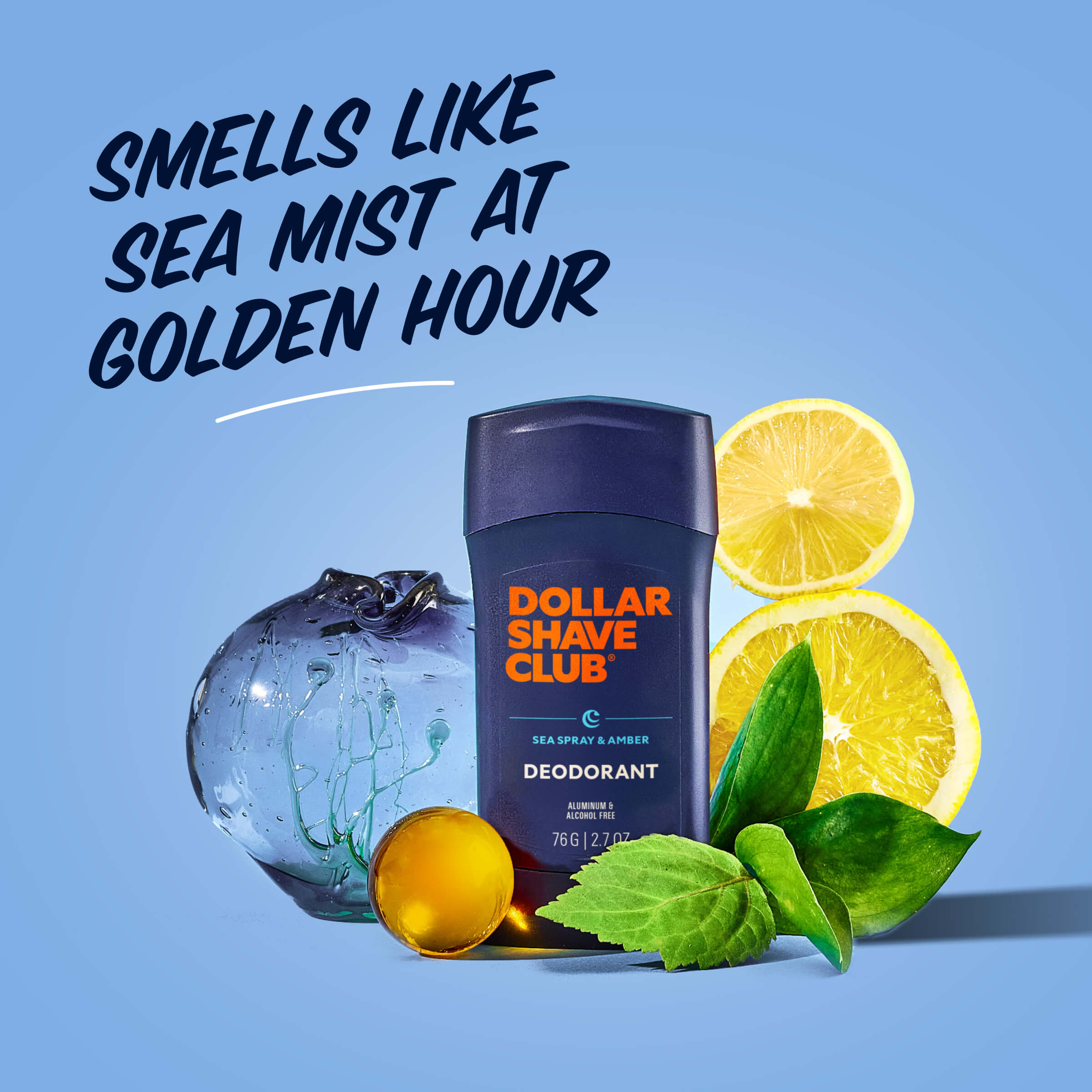 Dollar Shave Club Deodorant Sea Spray & Amber Scent Aluminum-Free 24-Hour Protection