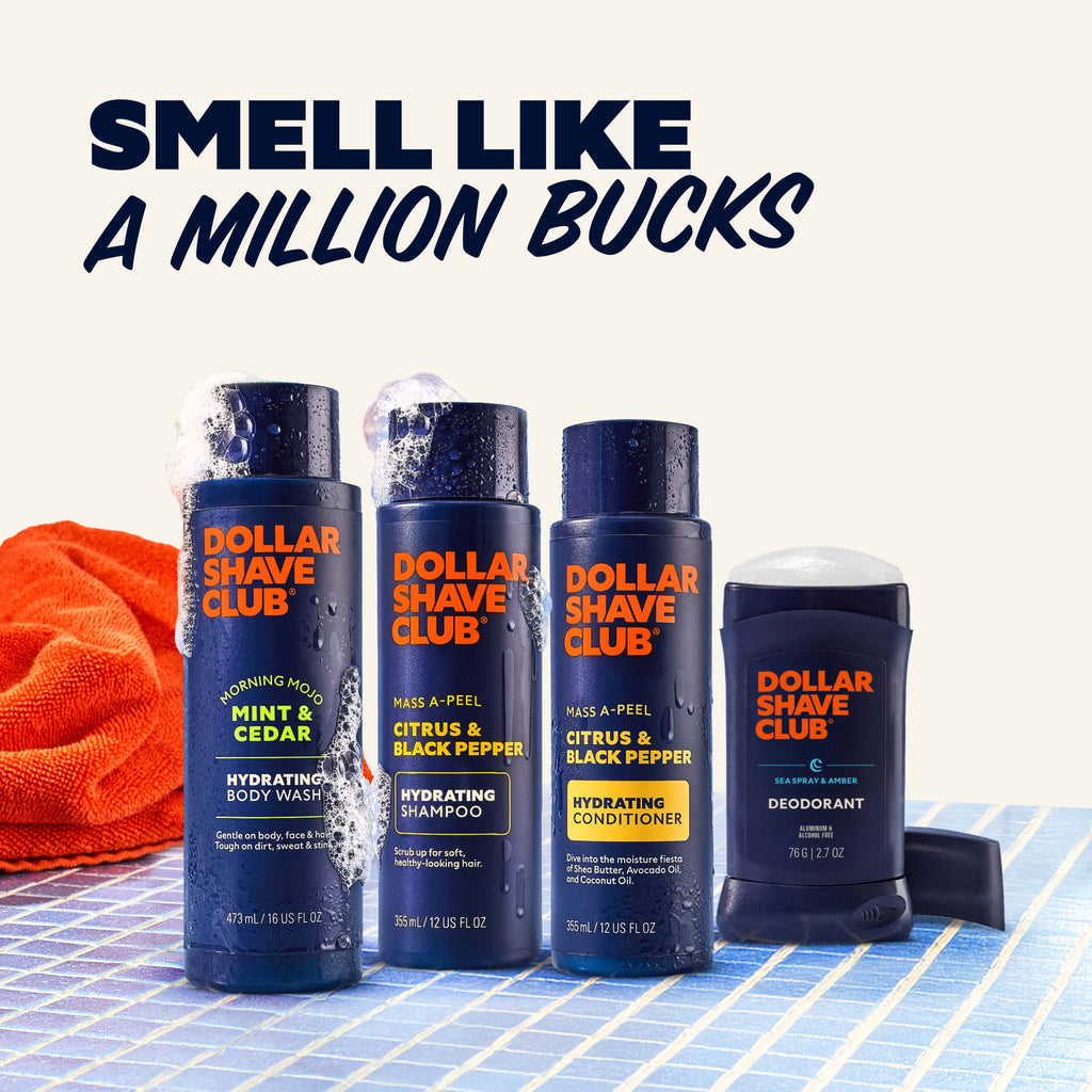 Dollar Shave Club Deodorant Sea Spray & Amber Scent Aluminum-Free 24-Hour Protection