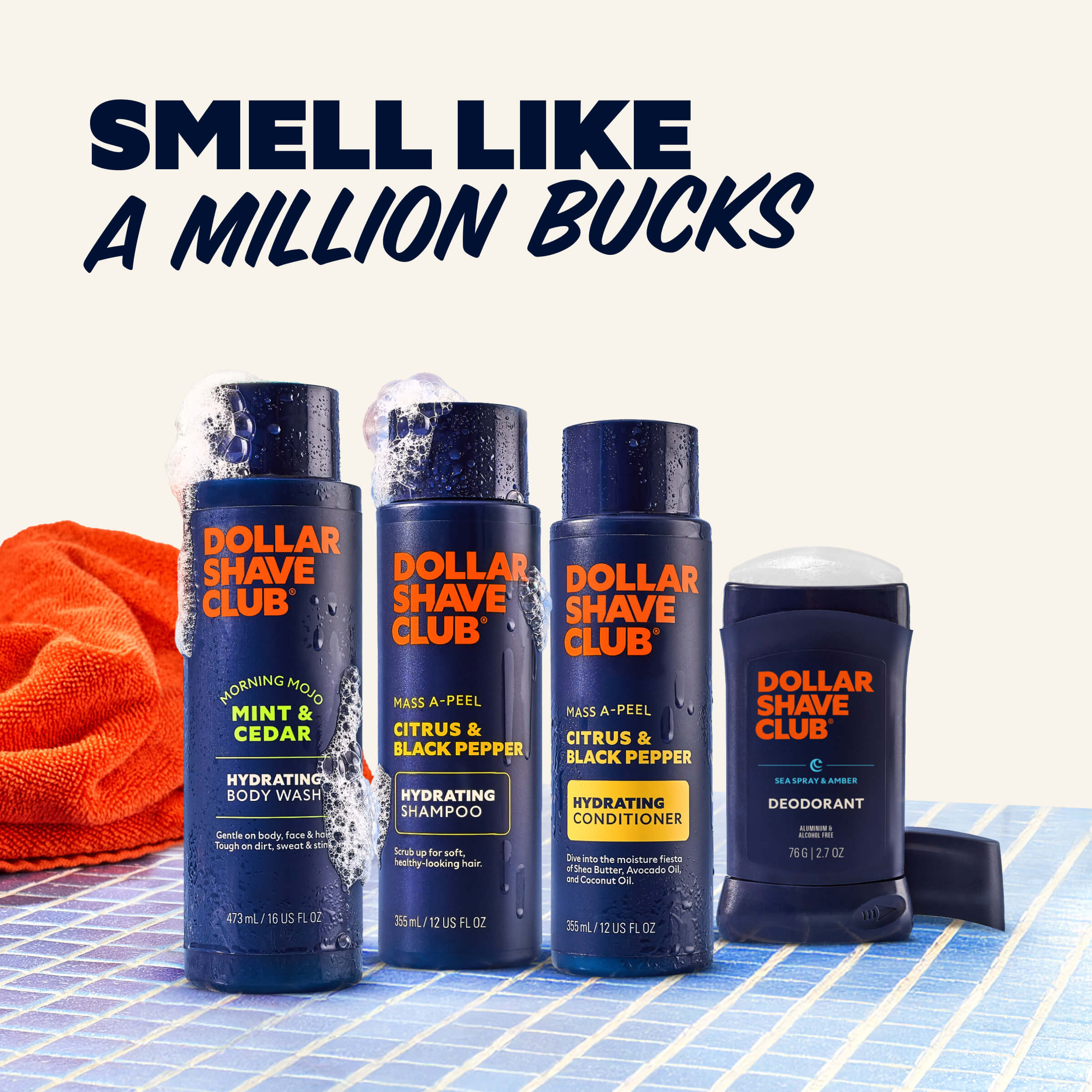 Dollar Shave Club Deodorant Sea Spray & Amber Scent Aluminum-Free 24-Hour Protection